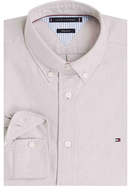 Erkek Solid Heritage Oxford Uzun Kollu Gömlek - Çöl indirimleri