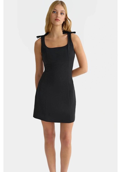 Fiyonklu Mini Elbise A Kesim Dokuma Kumaş Yazlık Özel Tasarım Kaliteli Işçilik fiyatları