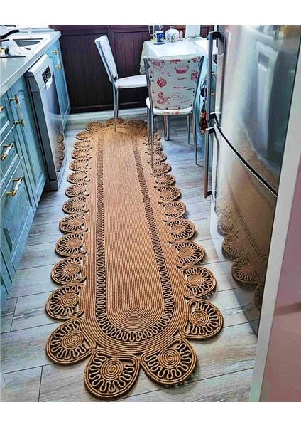 Jüt Oval Mutfak Banyo Salon Oturma Odası Balkon Paspas Yolluk Halı Kilim fiyatları