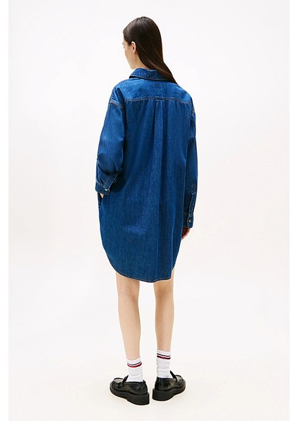 Kadın Relaxed Fit Kot Gömlek Elbise - Mavi fiyatları