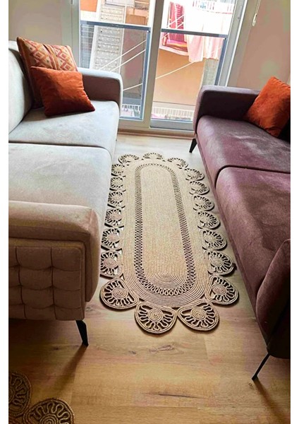 Jüt Oval Mutfak Banyo Salon Oturma Odası Balkon Paspas Yolluk Halı Kilim fiyatları