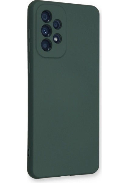 Samsung Galaxy A53 5g Kılıf Nano Içi Kadife Silikon - Koyu Yeşil - NFND4669-5434