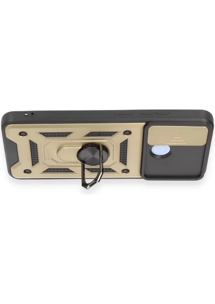 Xiaomi Redmi 12C Kılıf Pars Lens Yüzüklü Silikon - Gold - NFND8841-2523
