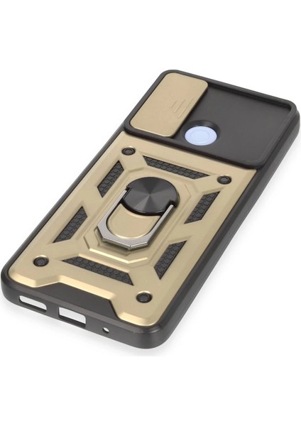 Xiaomi Redmi 12C Kılıf Pars Lens Yüzüklü Silikon - Gold - NFND8841-2523