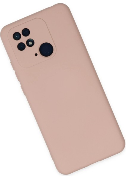 Xiaomi Redmi 10C Kılıf Nano Içi Kadife Silikon - Pudra - NFND2997-6643