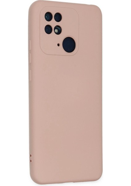 Xiaomi Redmi 10C Kılıf Nano Içi Kadife Silikon - Pudra - NFND2997-6643