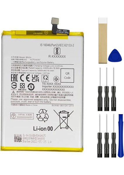 Xiaomi Redmi Note 11E BN5H Batarya Pil Tamir Seti ve Pil Bandı