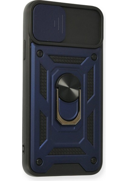 iPhone 11 Pro Kılıf Pars Lens Yüzüklü Silikon - Lacivert - NFND9009-3124