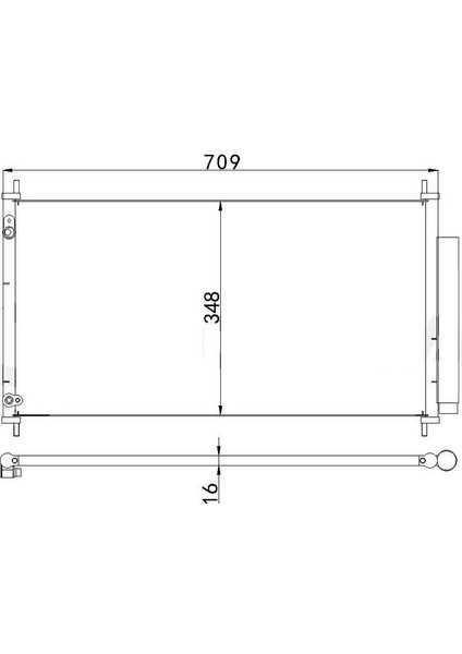 MGA-82389 - Klıma Radyatoru (Honda: Cıvıc 1.6 I-Dtec / 1.4-1.8 I-Vtec 12> 709×348×16