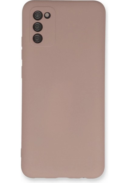 Samsung Galaxy A03S Kılıf Nano Içi Kadife Silikon - Pudra - NFND3966-6212