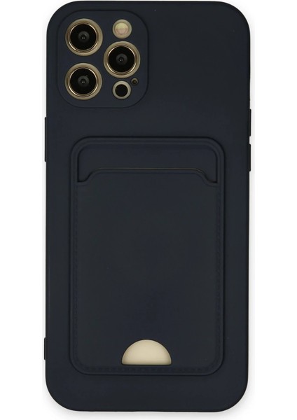 iPhone 12 Pro Max Kılıf Kelvin Kartvizitli Silikon - Lacivert - NFND5857-1925