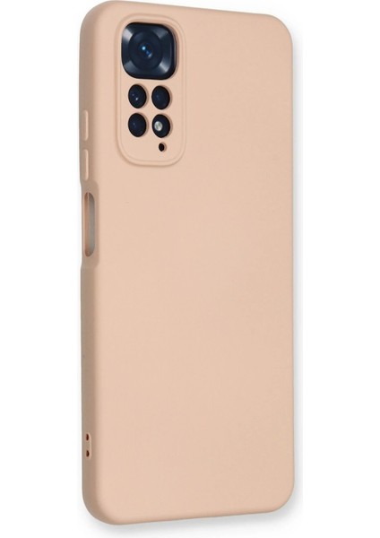 Xiaomi Redmi Note 11 Kılıf Nano Içi Kadife Silikon - Pudra - NFND3467-8319