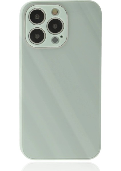 iPhone 13 Pro Kılıf Glass Kapak - Turkuaz - NFND5438-2109