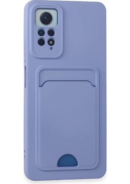 Xiaomi Redmi Note 11 Pro Kılıf Kelvin Kartvizitli Silikon - Lila - NFND4708-7097