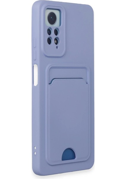 Xiaomi Redmi Note 11 Pro Kılıf Kelvin Kartvizitli Silikon - Lila - NFND4708-7097