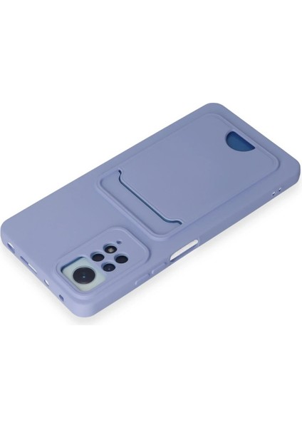 Xiaomi Redmi Note 11 Pro Kılıf Kelvin Kartvizitli Silikon - Lila - NFND4708-7097
