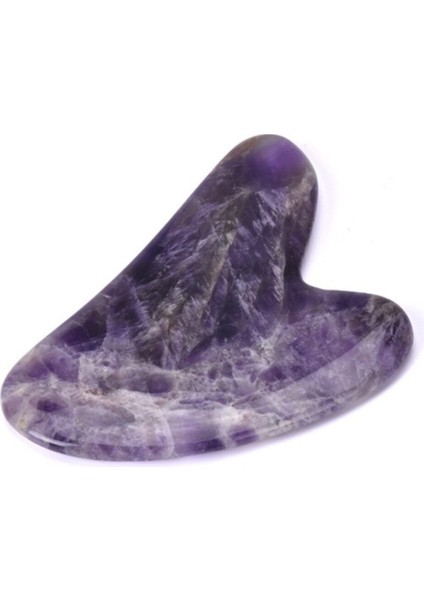 Ametist Taşlı Yüz Masaj Taşı, Cilt Canlandırıcı, Doğal Bakım Aracı