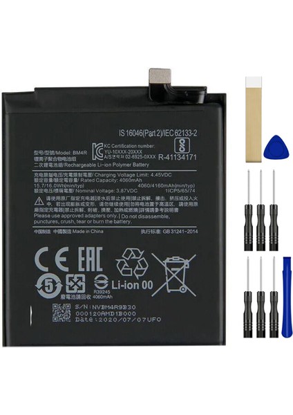 Xiaomi Mi 10 Lite BM4R Batarya Pil Tamir Seti ve Pil Bandı