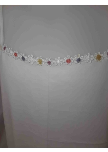 Beyaz Yakası Renkli Papatyalı %100 Pamuk Cotton Kız Çocuk Rahat Kullanışlı Atlet