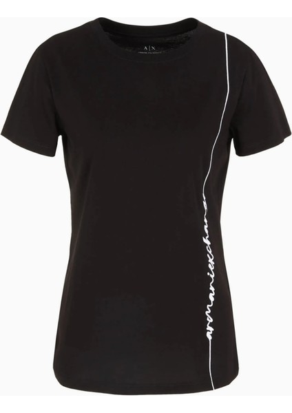 Kadın Bisiklet Yaka T-Shirt-Siyah indirimleri