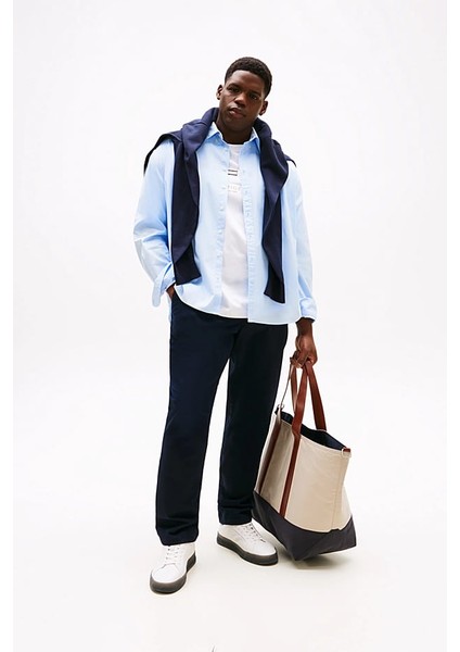 Erkek Th Denton Satin Straight Chino Pantolon - Lacivert fiyatları