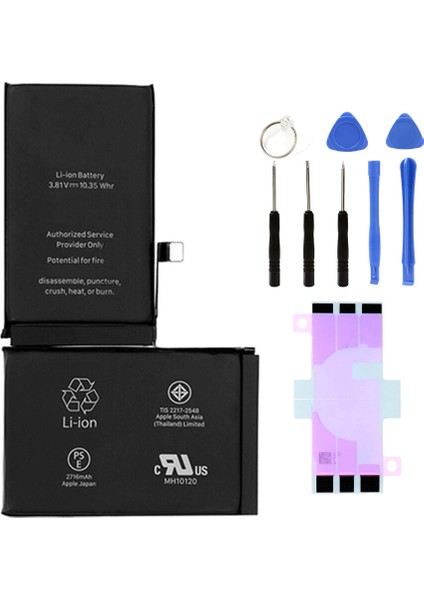IPhone Xs Max Uyumlu Batarya Pil Tamir Seti ve Pil Bandı