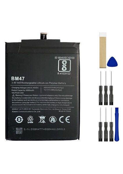 Xiaomi Mi 4 BM47 Batarya Pil Tamir Seti ve Pil Bandı