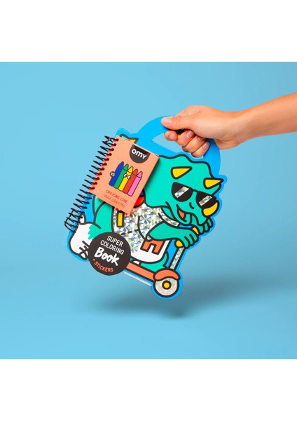 Super Coloring & Stickers Book - Dino