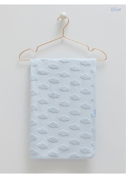Incibaby Sweet Dreams Premium Pamuk Bulut Detaylı Erkek Bebek Battaniyesi 85X95