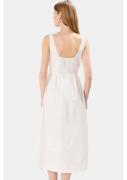 Yazlık Midi Boy Kolsuz Poplin Elbise Rahat Günlük Stil Kaliteli Işçilik Şık Görünüm modelleri