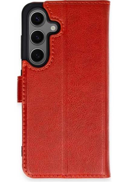 Samsung Galaxy S24 Kılıf Trend S Plus Kapaklı Kılıf - Kırmızı - NFND5883-9292