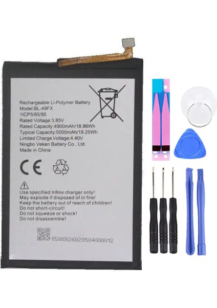 Infinix Smart 6 BL-49FX Batarya Pil Tamir Seti ve Pil Bandı
