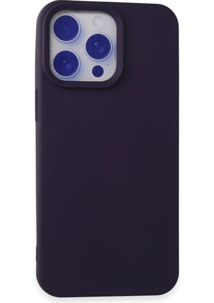 iPhone 15 Pro Max Kılıf Nano Içi Kadife Silikon - Mor - NFND2456-8124