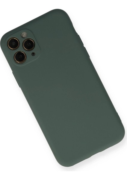 iPhone 11 Pro Kılıf Nano Içi Kadife Silikon - Koyu Yeşil - NFND7631-6137 fiyatları