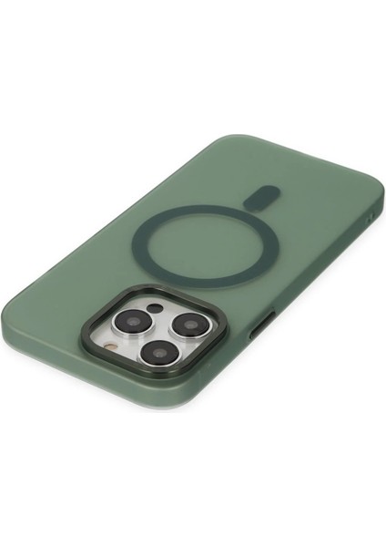 iPhone 13 Pro Kılıf Lodos Magneticsafe Mat Kapak - Köknar Yeşili - NFND8833-3625