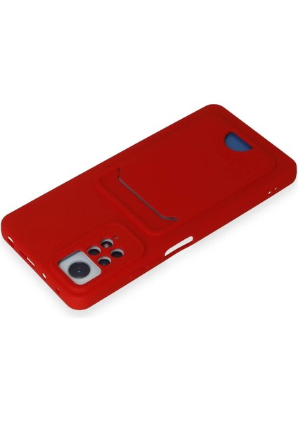 Xiaomi Redmi Note 11 Pro Kılıf Kelvin Kartvizitli Silikon - Kırmızı - NFND9342-7317