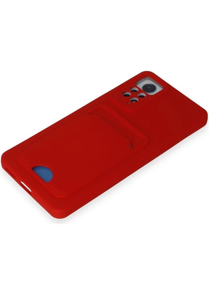 Xiaomi Redmi Note 11 Pro Kılıf Kelvin Kartvizitli Silikon - Kırmızı - NFND9342-7317