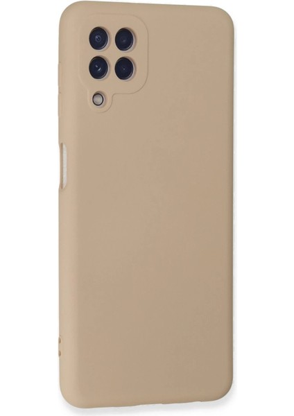 Samsung Galaxy A22 Kılıf Nano Içi Kadife Silikon - Pudra - NFND5110-3769