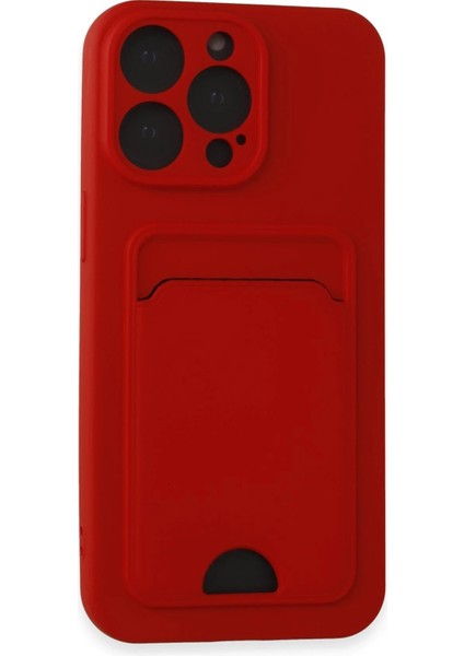 iPhone 14 Pro Max Kılıf Kelvin Kartvizitli Silikon - Kırmızı - NFND6874-8811