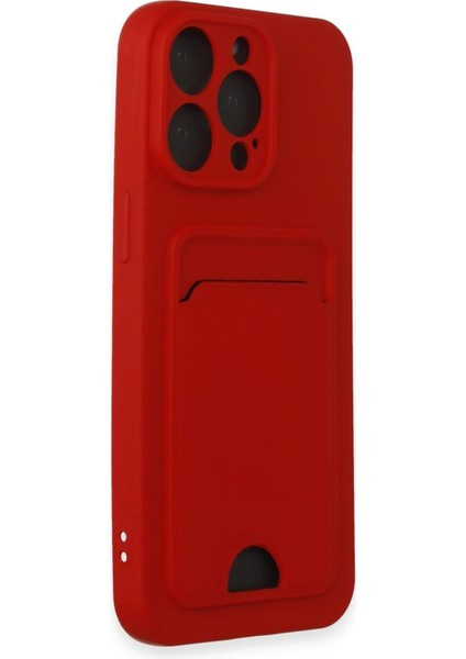 iPhone 14 Pro Max Kılıf Kelvin Kartvizitli Silikon - Kırmızı - NFND6874-8811