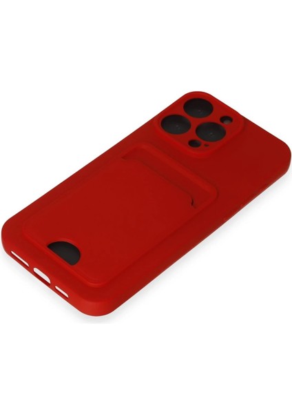 iPhone 14 Pro Max Kılıf Kelvin Kartvizitli Silikon - Kırmızı - NFND6874-8811