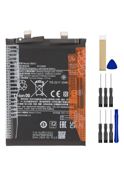 Xiaomi Redmi Note 13 BM5V Batarya Pil Tamir Seti ve Pil Bandı