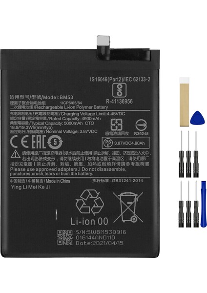 Xiaomi Mi 10T Pro BM53 Batarya Pil Tamir Seti ve Pil Bandı
