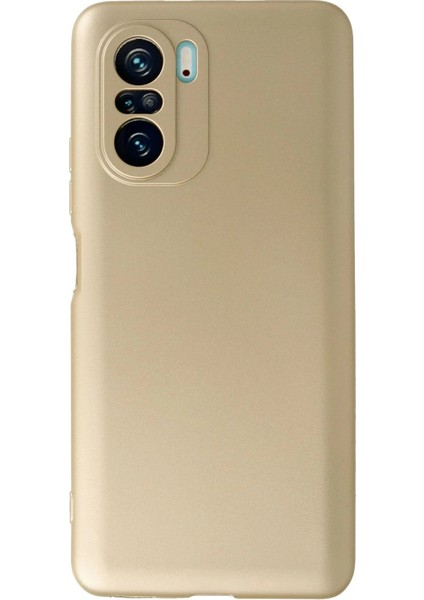 Xiaomi Poco F3 Kılıf First Silikon - Gold - NFND2699-8872