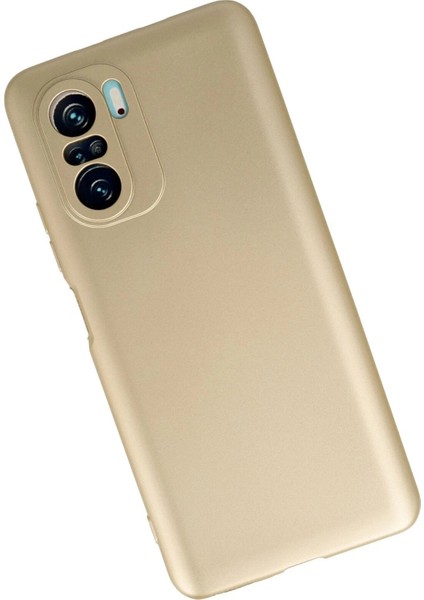 Xiaomi Poco F3 Kılıf First Silikon - Gold - NFND2699-8872