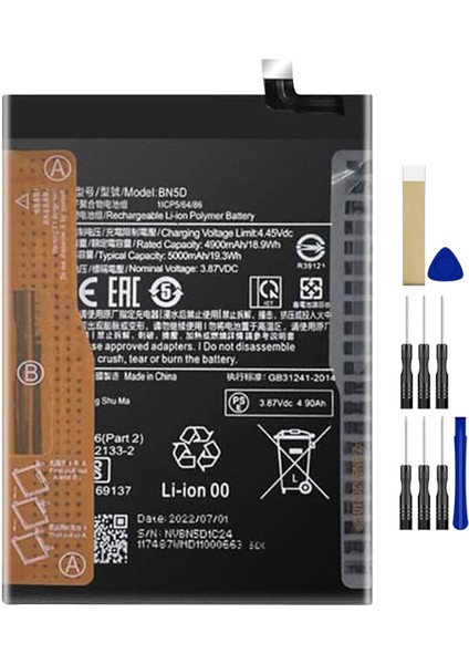 Xiaomi Redmi Note 11 BN5D Batarya Pil Tamir Seti ve Pil Bandı
