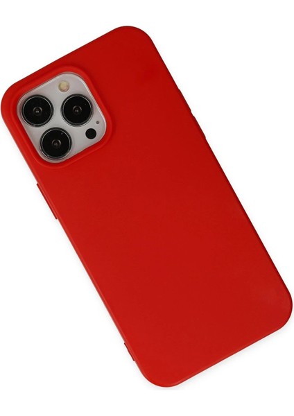 iPhone 14 Pro Max Kılıf Nano Içi Kadife Silikon - Kırmızı - NFND1285-6237
