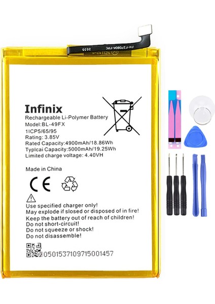 Infinix Smart 5 BL-49FX Batarya Pil Tamir Seti ve Pil Bandı