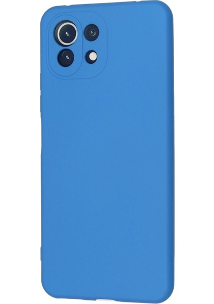 Xiaomi Mi 11 Lite Kılıf Nano Içi Kadife Silikon - Mavi - NFND7390-8819