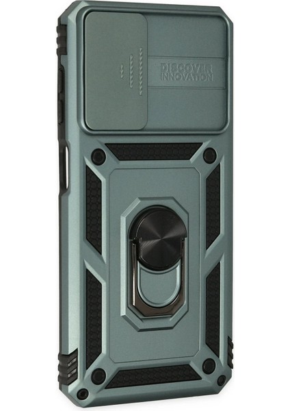 Samsung Galaxy A23 4g Kılıf Pars Lens Yüzüklü Silikon - Yeşil - NFND2255-8812